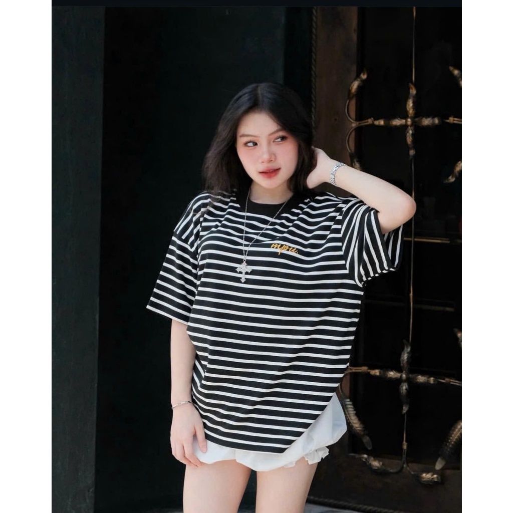 Áo Thun Boxy Kẻ Sọc stripped tee chất vải thun cotton dày dặn, áo form rộng, năng động, dễ phối đồ unisex nam nữ