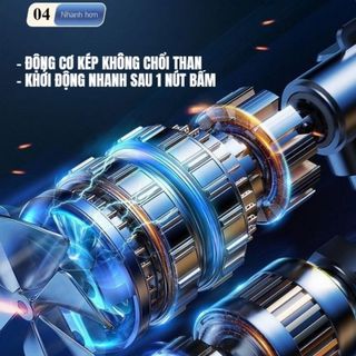 Homee.cok Máy Bơm Hơi Mini Cầm Tay Có Đồng Hồ Cho Xe Máy Ô Tô Xe Đạp - Bơm Lốp Nhanh Tiện Dụng