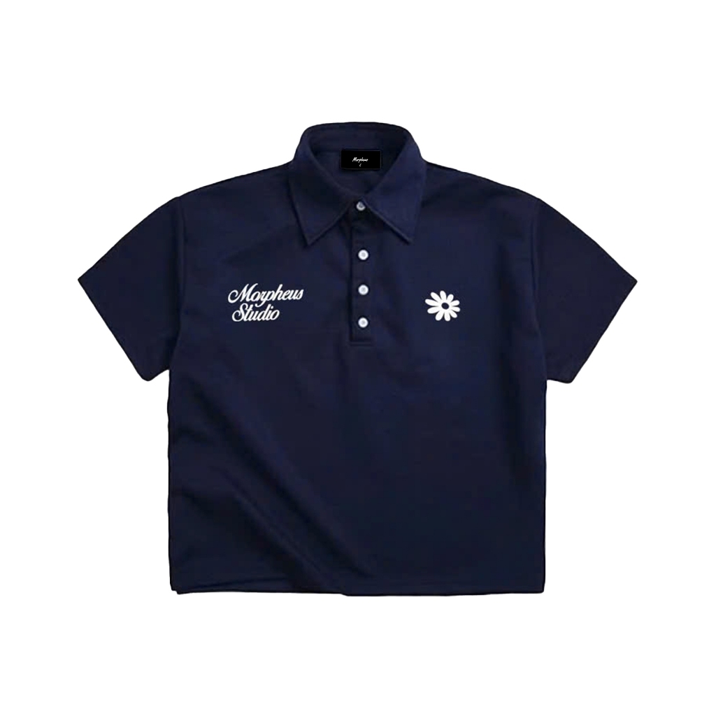 Áo Thun Polo Hoa Cúc chất vải cotton 260gsm dày dặn, form rộng unisex, phong cách trẻ trung, hàn quốc