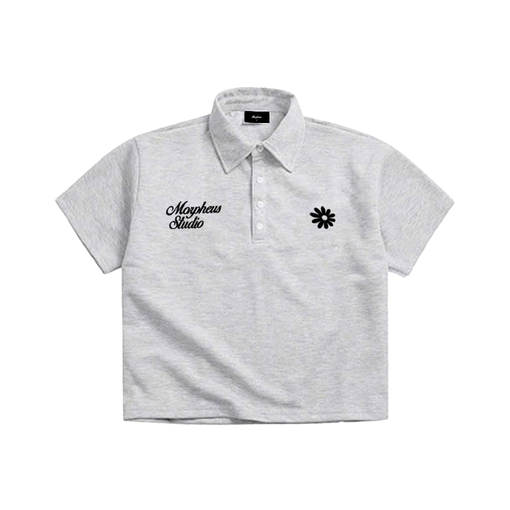 Áo Thun Polo Hoa Cúc chất vải cotton 260gsm dày dặn, form rộng unisex, phong cách trẻ trung, hàn quốc