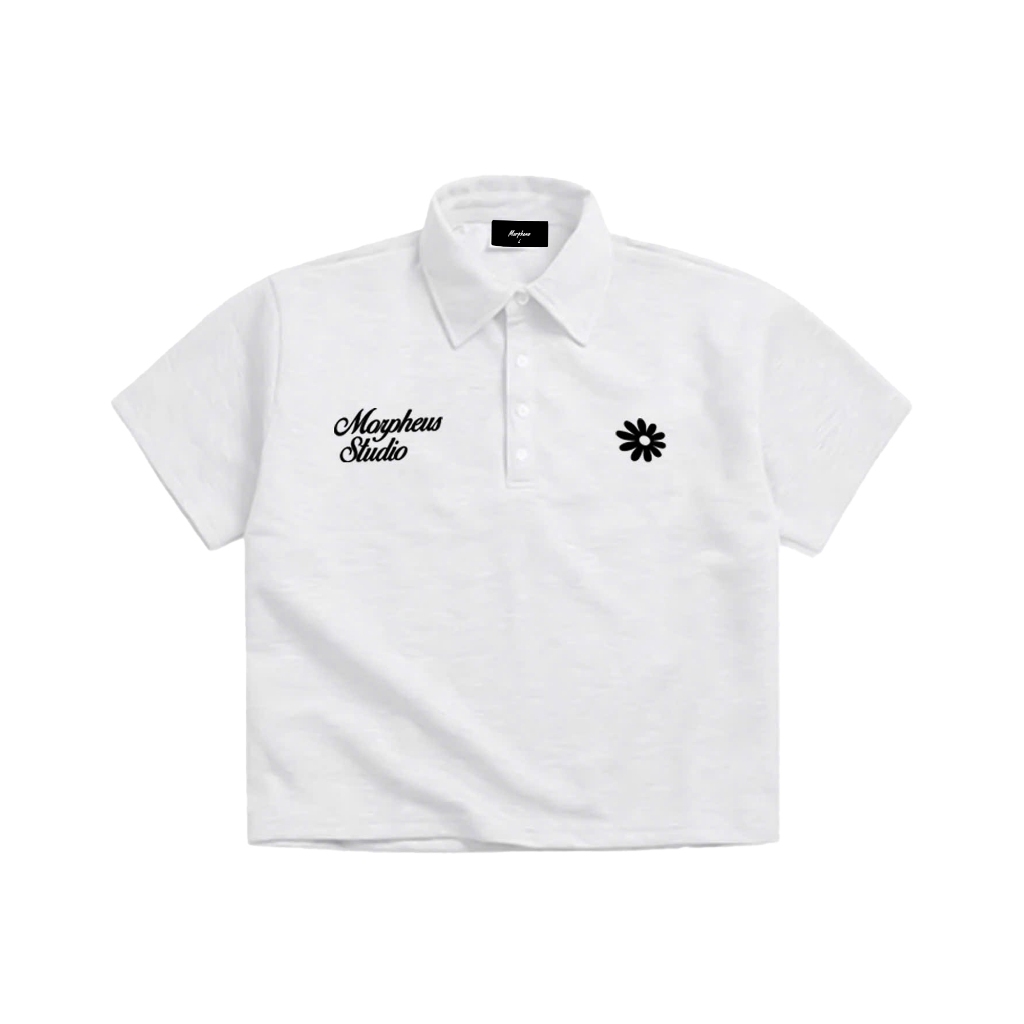 Áo Thun Polo Hoa Cúc chất vải cotton 260gsm dày dặn, form rộng unisex, phong cách trẻ trung, hàn quốc