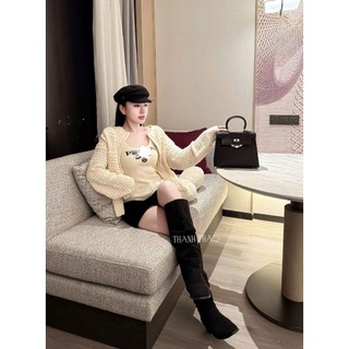 Áo Len Cardigan Dài Tay Kèm 2S Basic QCCC Cao Cấp