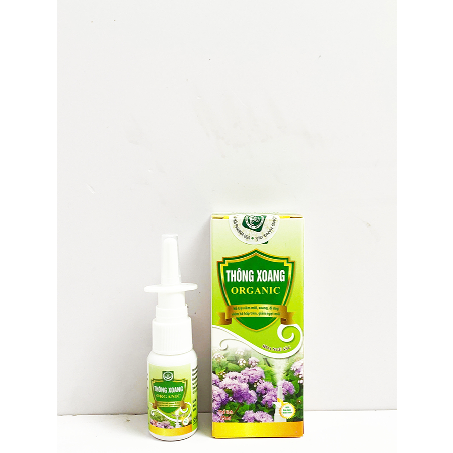 Xịt Mũi Thông Xoang Organic, hỗ trợ viêm xoang, viêm mũi dị ứng