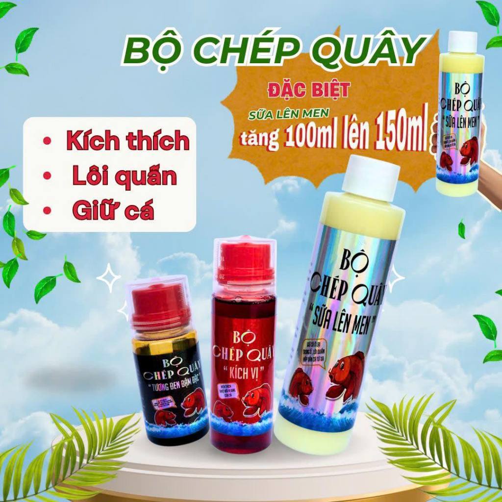 (Chính Hãng) Bộ Chép Quây, Hương Liệu Câu Cá Chép, Chép Ròn