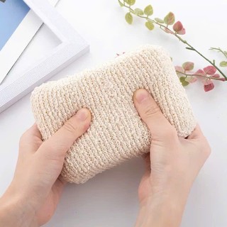 Bông Tắm Tạo Bọt Giúp Tẩy Da Chết Nhẹ Nhàng Chất Liệu Mềm Mại An Toàn Cho Da - Bông Tắm Sơ Mướp Tạo Bọt Cầm Tay
