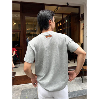 Áo Phông Basic Boxy Trơn Logo Da Cotton 260GSM Premium Áo Phông Nam Nữ được xử lý co rút - CCROPSTUDIO