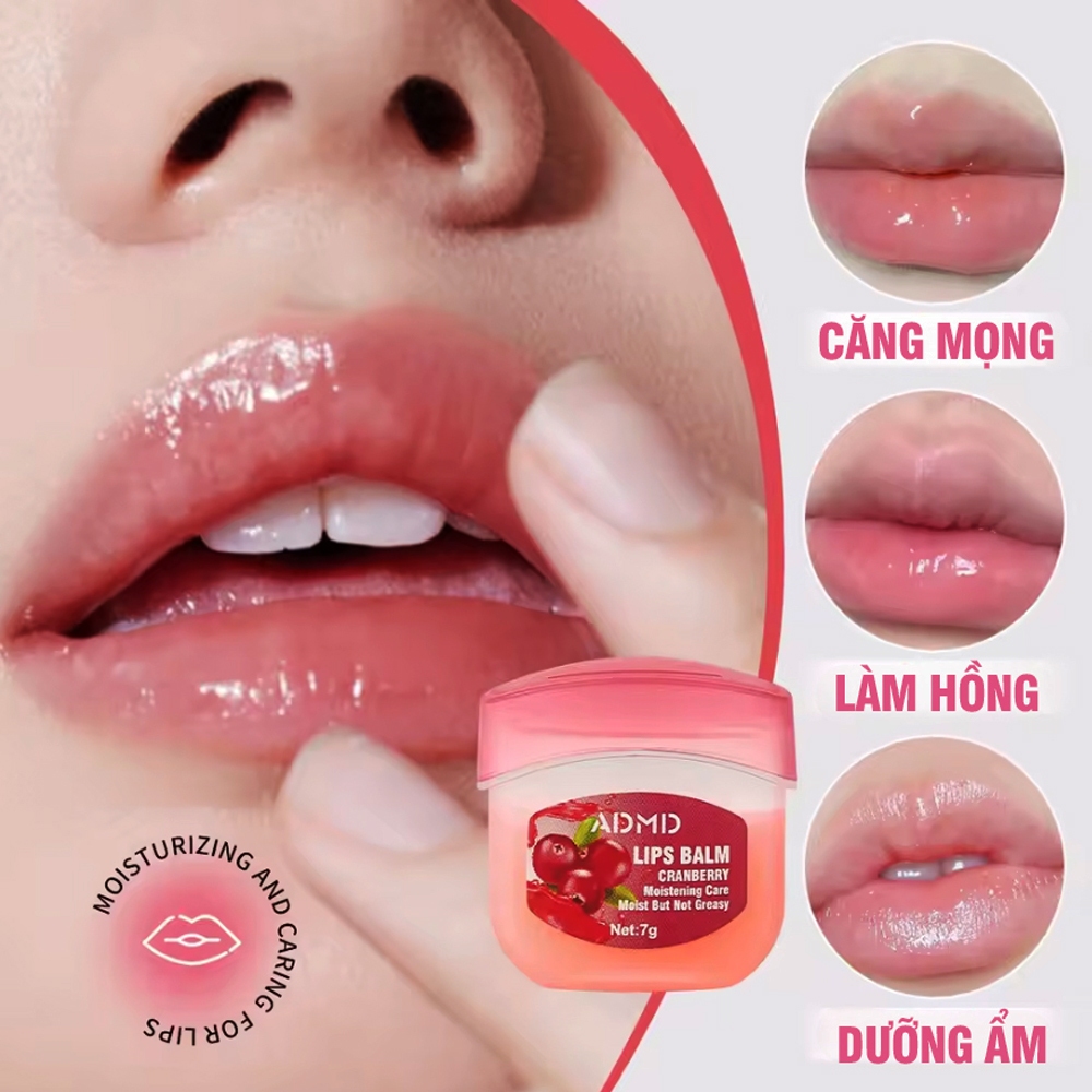 COMBO 8 HỘP Sáp Dưỡng Ẩm Môi và Toàn Thân Vaseline ADMD hương Trái Cây Dịu Ngọt, Son Dưỡng Hồng Môi, Nứt Nẻ Thâm Môi