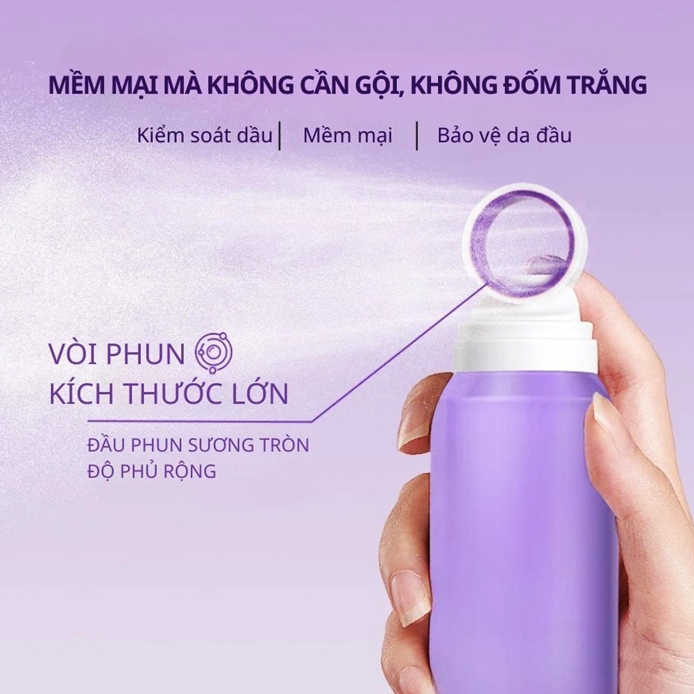 Dầu Gội Khô VSZE 150ml, Xịt Khô Phồng Tóc Giúp Tóc Tơi Mềm Mại Khô Thoáng, Loại Bỏ Dầu Hết Bết Dính