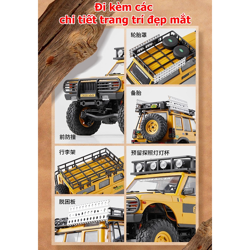 Xe ô tô điều khiên từ xa Offroad Fms Fcx24 Camel Trophy tỉ lệ 1:24 cao cấp giá rẻ, đồ chơi xe địa hình rock crawler