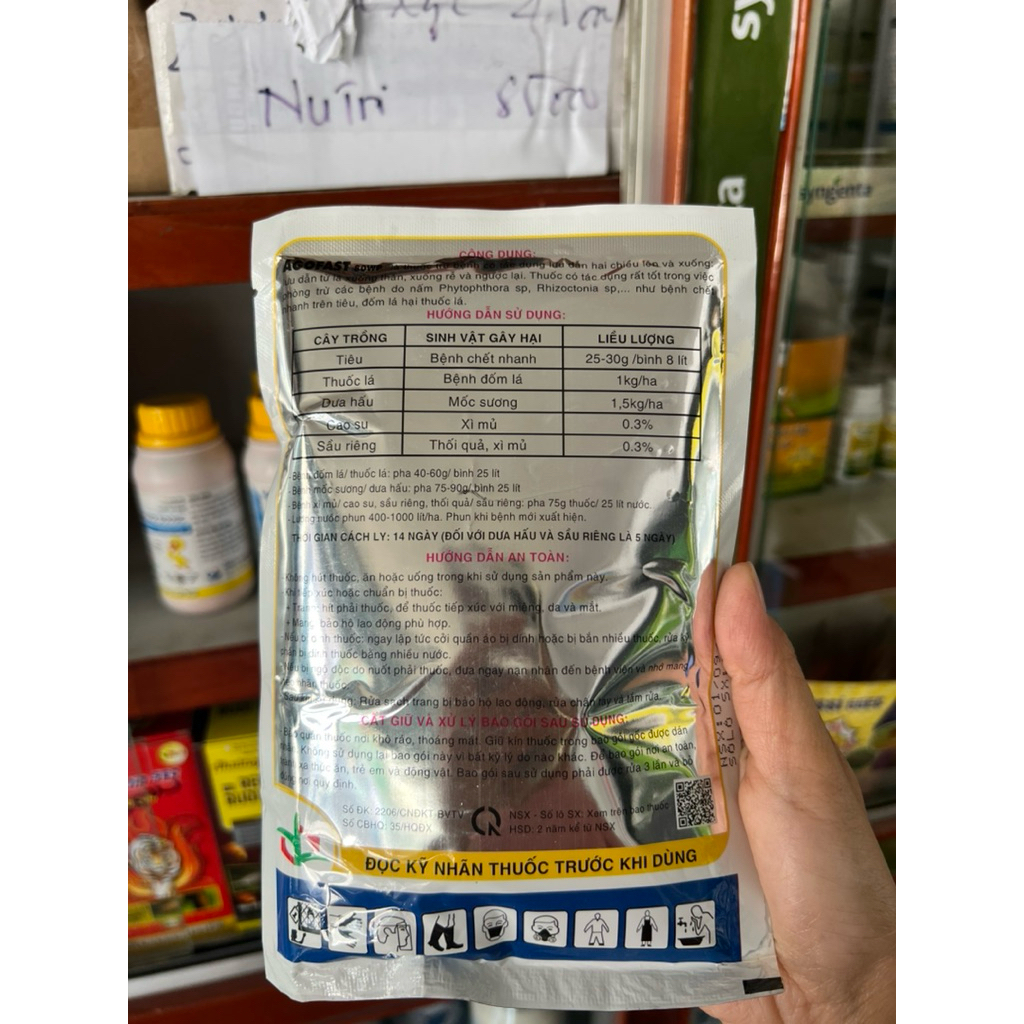 AGOFAST 80WP quản lý thối thân, rễ, mốc sương mai, xì mủ gói 100g