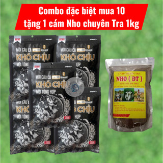 Combo 10 gói mồi câu khó chịu đen tổng hợp