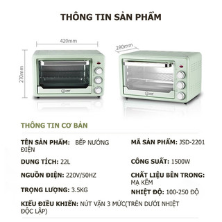Lò nướng nồi chiên không dầu Xabazy dung tích 12l công suất 1400W, chuyên chiên nướng. làm bánh·