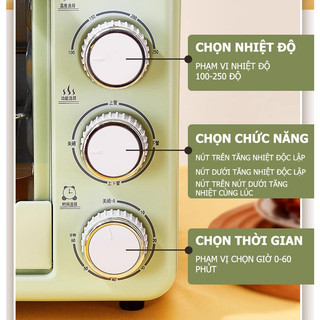 Lò nướng nồi chiên không dầu Xabazy dung tích 12l công suất 1400W, chuyên chiên nướng. làm bánh·