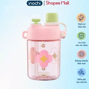 Bình nước KITA INOCHI có quai cầm, có ống hút dễ sử dụng cho bé,an toàn, vạch chia rõ ràng