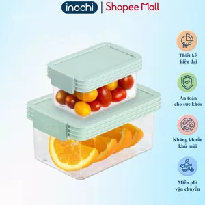 Bộ 3 hộp Tritan Hokkaido, có vỉ ráo nước, chống đông đá, chống dập, bảo quản thực phẩm tươi lâu.
