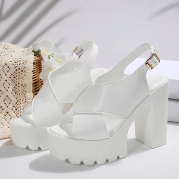 GIÀY SANDAL CAO GÓT QUAI CHÉO 12P DA MỀM MANG ÊM, GIÀY CAO GÓT ĐẸP ĐẾ CAO MẪU MỚI 2025, GIÀY GÓT VUÔNG CAO 10F tcn
