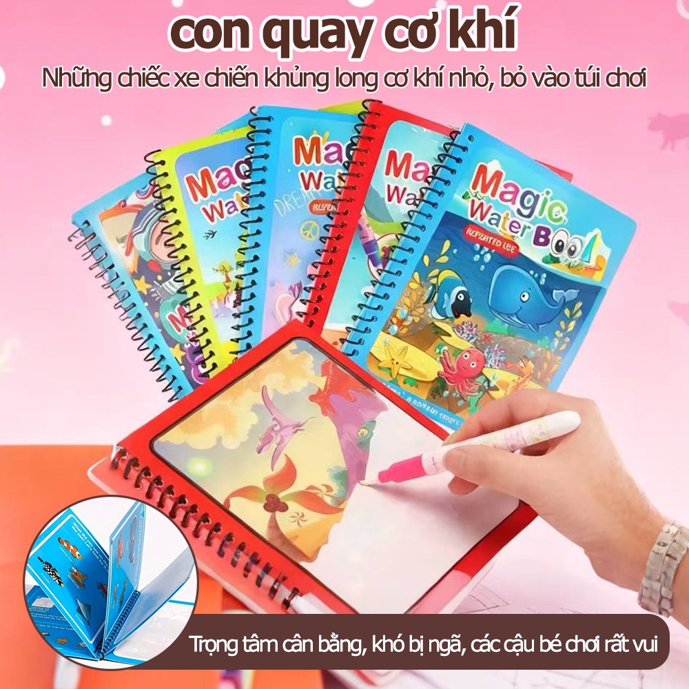 (With Pen)Magic Water Coloring Drawing Book For Kids With Pen Birthday Christmas Gift Ideas For Kids