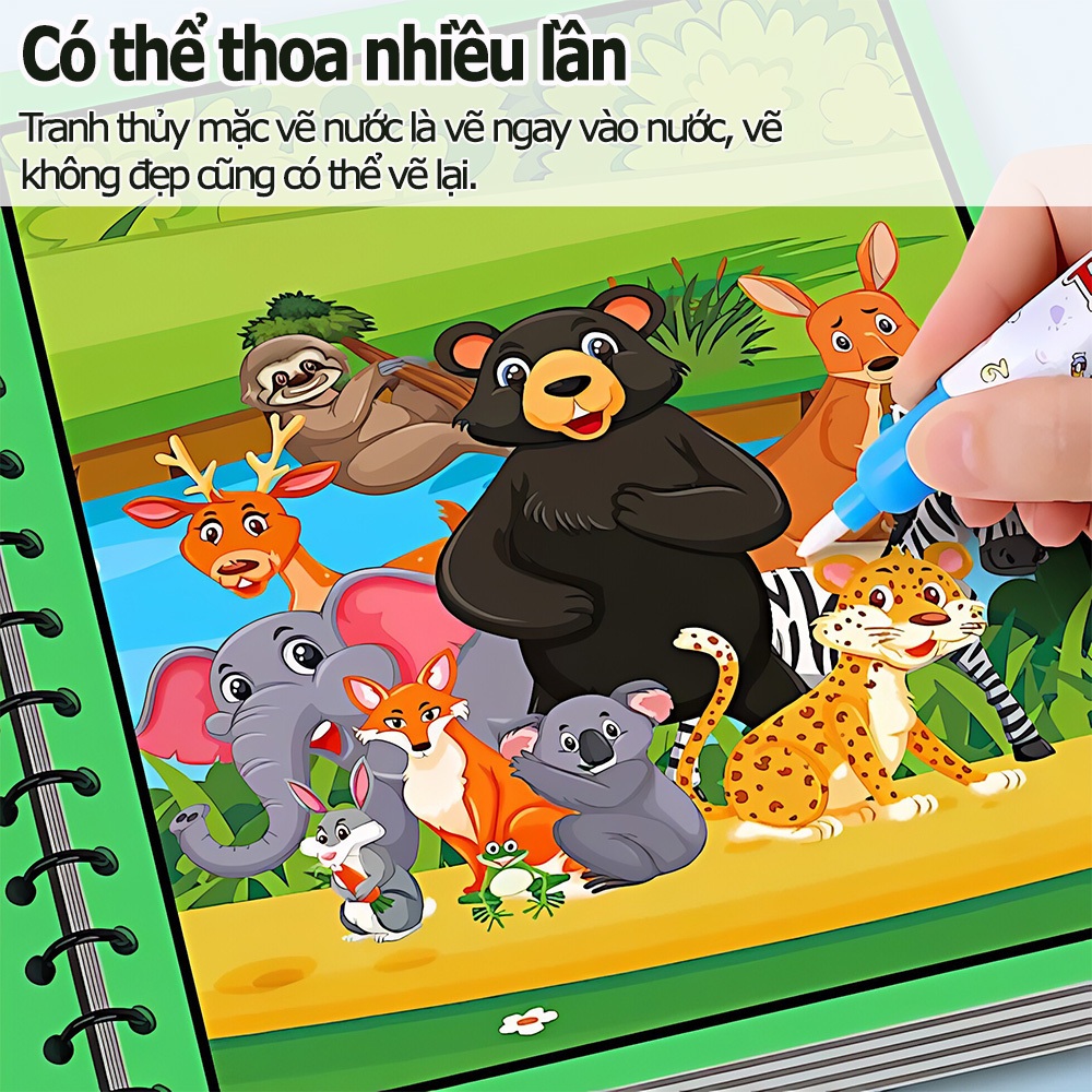 (With Pen)Magic Water Coloring Drawing Book For Kids With Pen Birthday Christmas Gift Ideas For Kids