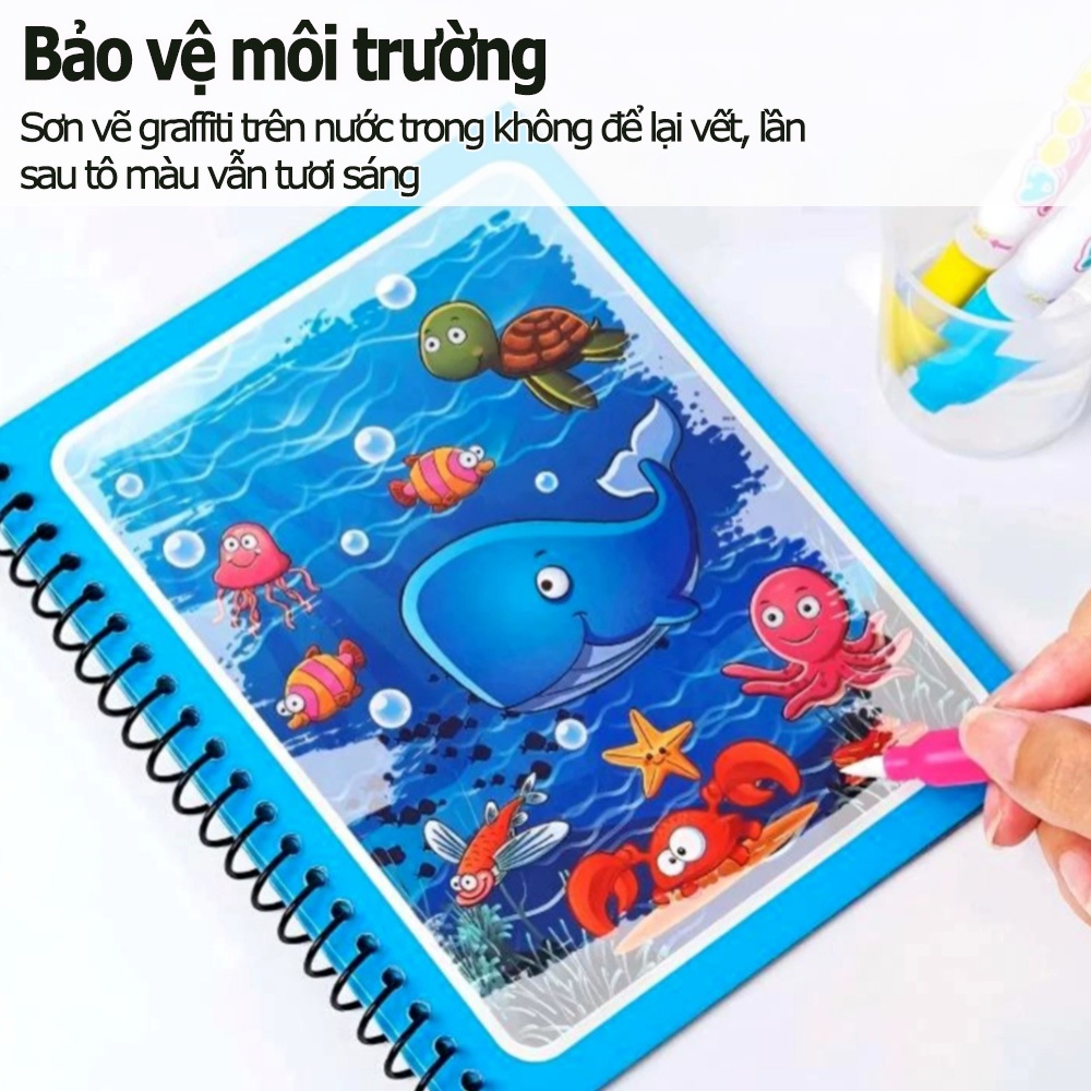 (With Pen)Magic Water Coloring Drawing Book For Kids With Pen Birthday Christmas Gift Ideas For Kids