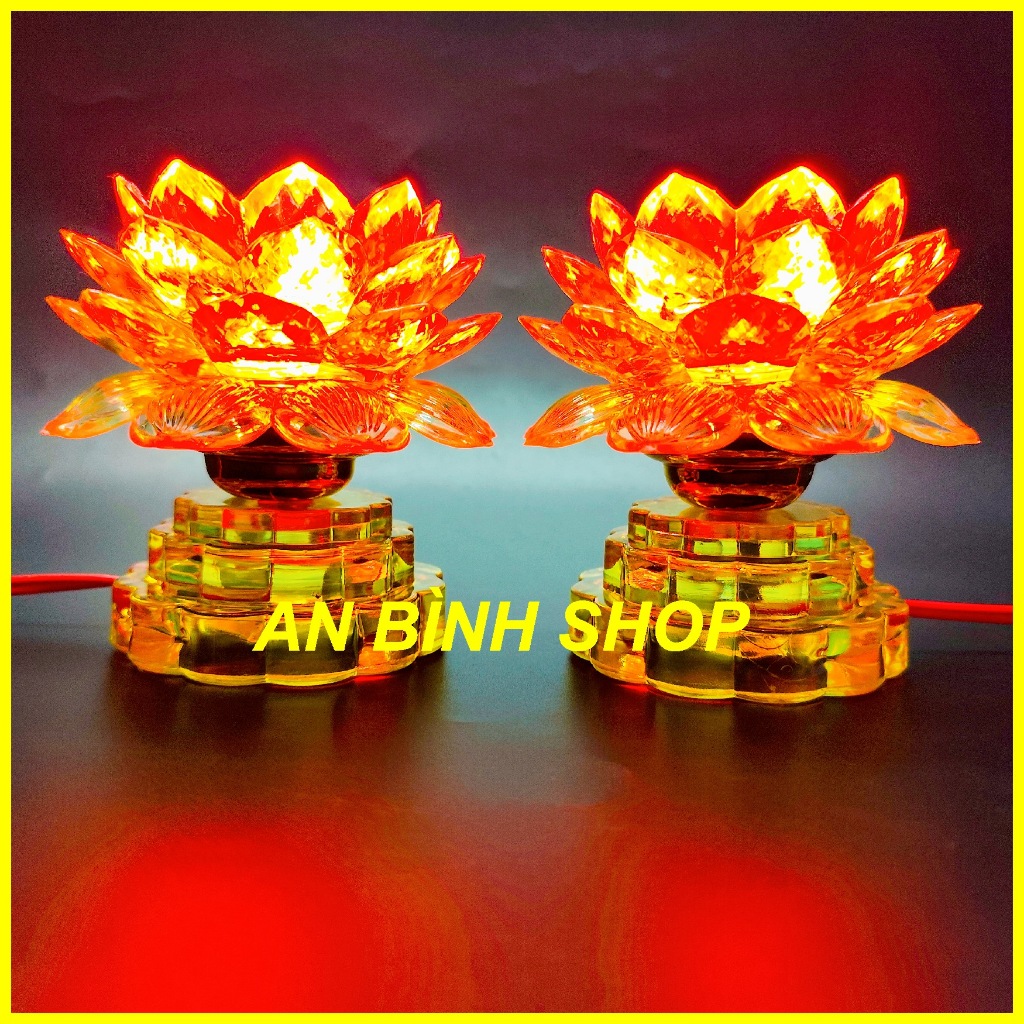 ( Hàng loại 1 ) 1 Bộ 02 đèn thờ, bàn thờ thần tài, đèn ban thờ, đèn bàn thờ