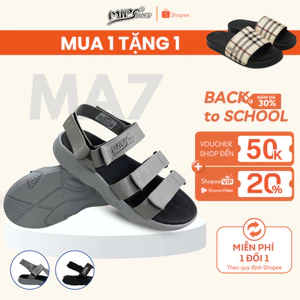 Giày Sandal Nam Nữ Mipshoes Đi Học, Quai Ngang Đế 4cm Chống Trơn Trượt Êm Bền MA7