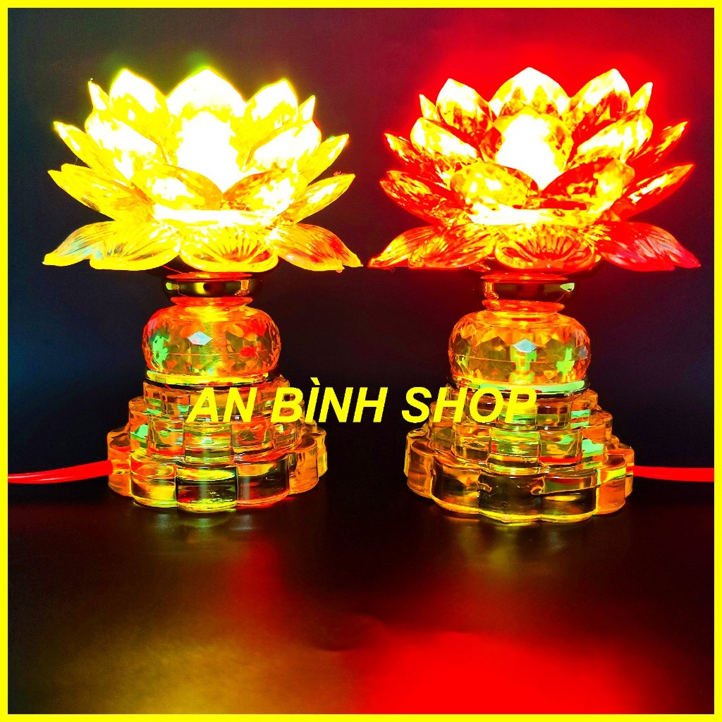 ( Hàng loại 1 ) 1 Đôi đèn thờ, đèn thờ quan âm bồ tát, đèn bàn thờ hoa sen, đèn cúng phật