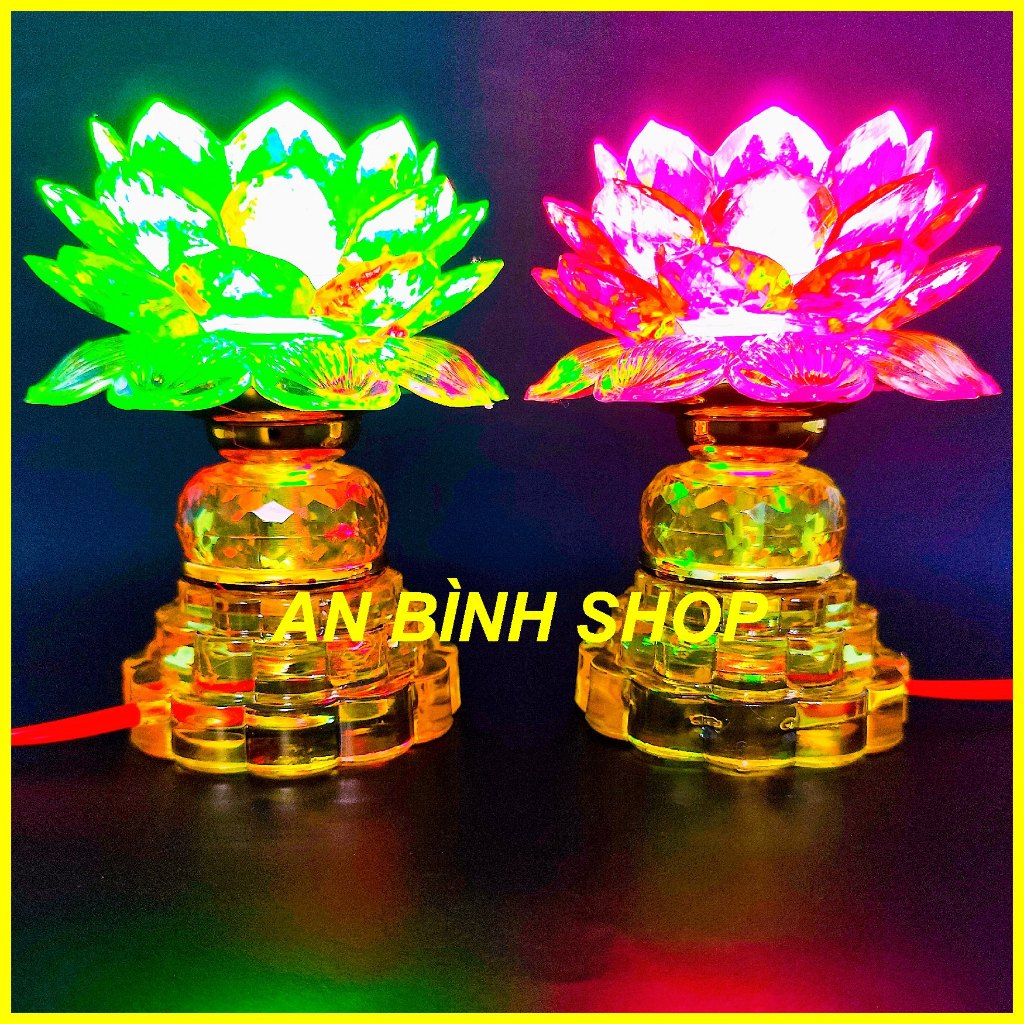 ( Hàng loại 1 ) 1 Đôi đèn thờ, đèn thờ quan âm bồ tát, đèn bàn thờ hoa sen, đèn cúng phật