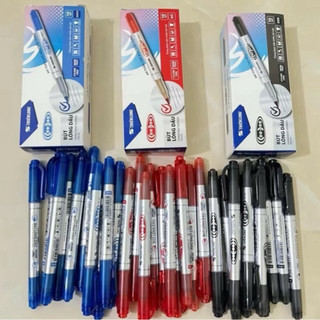 Combo 30 bút lông dầu đầu kim 3 Màu Xanh-Đen-Đỏ