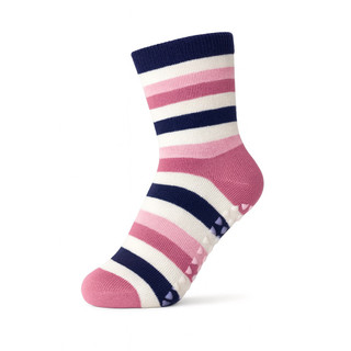 B14(2-9 Thổi) Set 5 Đôi Tất Chống Trơn Cho Bé Gái – Cotton Mềm, Cổ Cao, Co Giãn Tốt – Họa Tiết Thỏ Cherry Tím