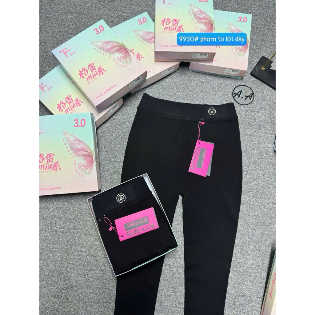 Quần legging lót lông 9930# phom to (52-68kg) . free size.