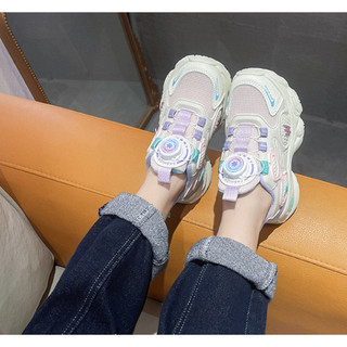 Sz 26-37 Giày Thể Thao Đi Học Khóa Xoáy Cao Cấp Phối VIền Cao Su Năng Động Cho Bé trai Bé Gái K039