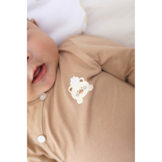 M&B (0-12M) Bộ quần áo dài tay Gấu Nâu chất cotton cao cấp mềm mịn, thoáng mát thấm hút tốt BST SS25