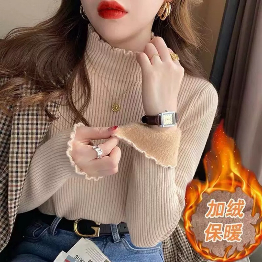 Len lót lông 9132-2#. Cổ bèo 3p. Free size (50-68kg)