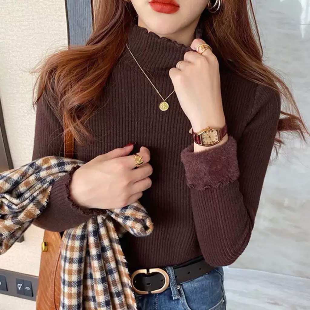 Len lót lông 9132-2#. Cổ bèo 3p. Free size (50-68kg)
