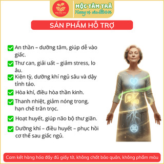 Trà Túi Lọc Dưỡng Tâm An Mộc Tâm – Hỗ Trợ Ngủ Ngon, Giảm Căng Thẳng, Thanh Lọc Cơ Thể