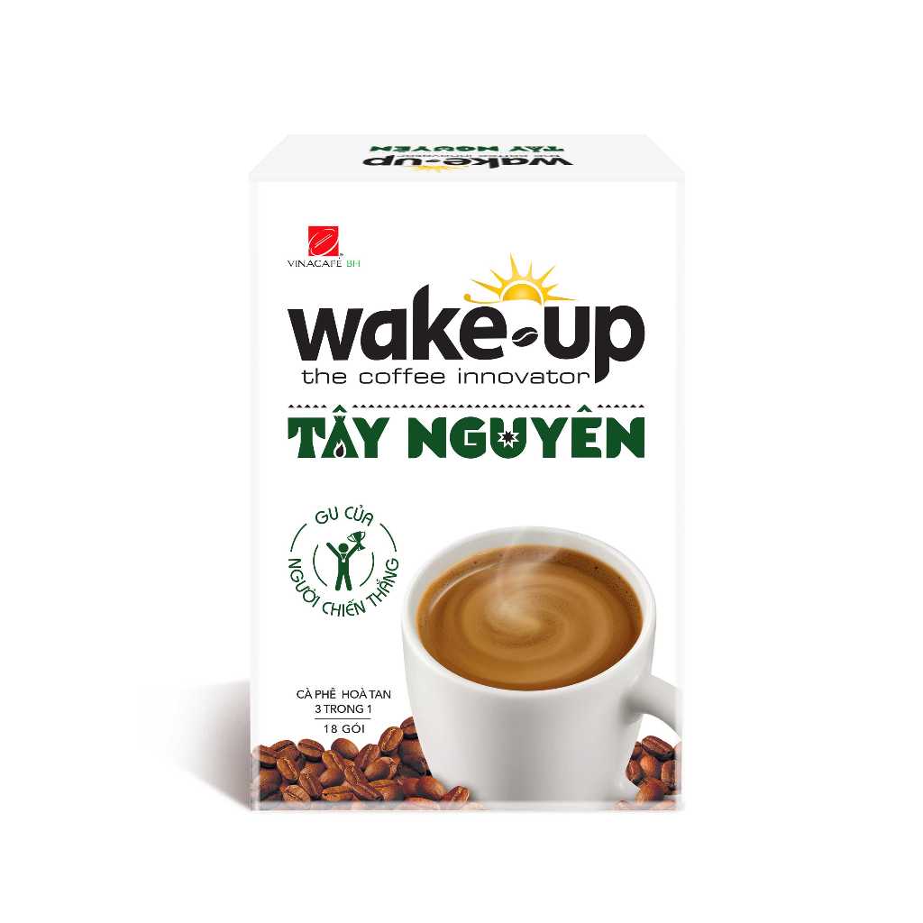 [HSD:5.9] Hộp Cà phê hòa tan Wake up Tây Nguyên x 18stick x 16gr