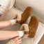 Giày Bốt Nữ Cổ Lông Cừu KORE Mũi Tròn Đế Bệt Êm – Giữ Ấm Mùa Đông – Dễ Phối Đồ – Giày Boot Nữ Tiệm Giày Quỳnh Anh
