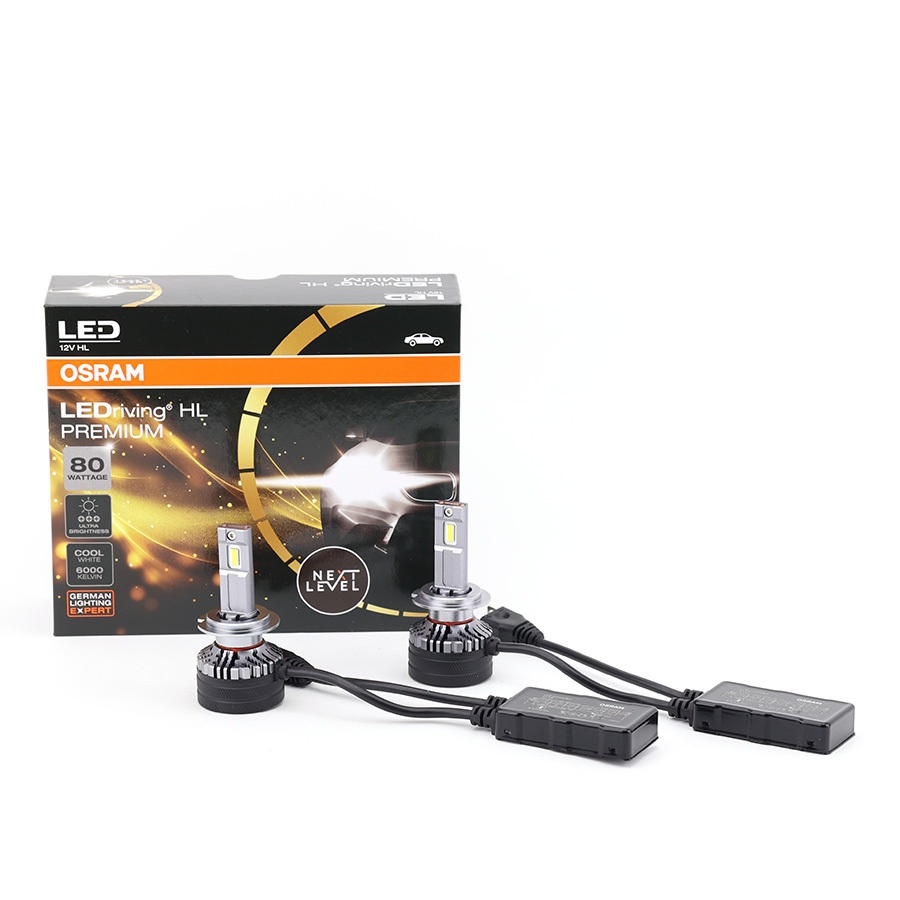 Combo 2 Bóng Đèn Led HL Premium Next Level OSRAM Dùng Cho Xe ô Tô Xe Máy Chân H1 H4/H19 H7 H11 HB3/HB4 HIR2 12V 80W