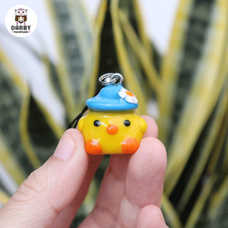 (Đồ Handmade) Dây treo điện thoại GÀ ĐI NẮNG - Thép không gỉ
