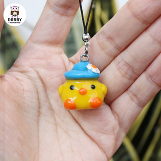 (Đồ Handmade) Dây treo điện thoại GÀ ĐI NẮNG - Thép không gỉ