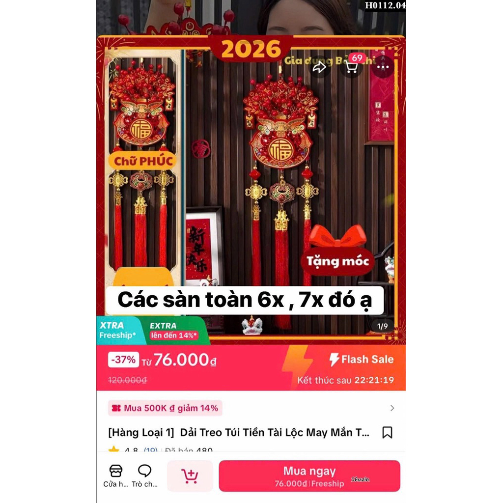 TÚI TIỀN TÀI LỘC TREO MẪU MỚI 2026