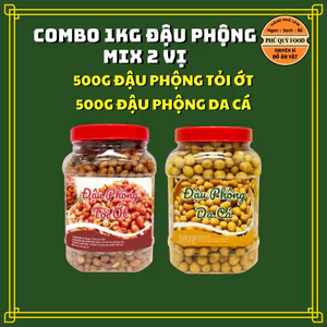1Kg Đậu Mix 2 vị ( Phộng Da Cá Cốt Dừa/ Da Cá Tỏi Ớt) Thơm Ngon