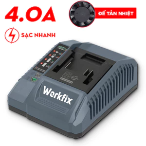 Sạc nhanh 4A Workfix WF-FC2140F FC30A/FC20A/S25X2/WF-FC0203AF Sạc Pin Đồ Cơ Khí Có Quạt Làm Mát - Bảo Hành 6 Tháng