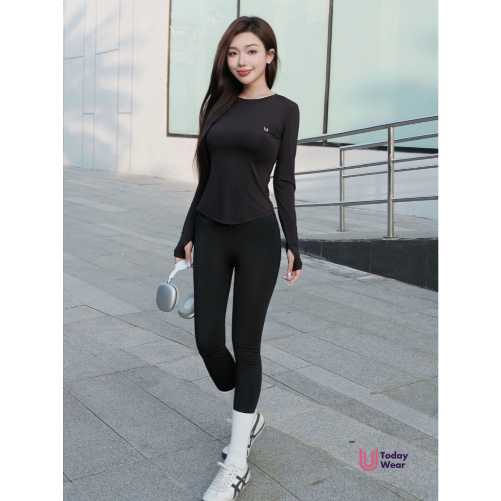 [THU ĐÔNG - DEAL HỜI MỞ BÁN] Set đồ tập áo Miley Long Top mix quần Slim legging đen Today U Wear thoáng khí | BigBuy360 - bigbuy360.vn
