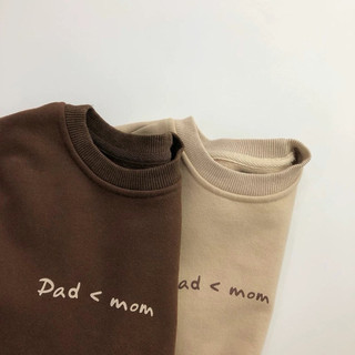 Áo nỉ đôi mẹ và bé Batala Kids, áo nỉ cho bé trai bé gái trần bông dày dặn Hoodie trẻ em hàn quốc in chữ Dad&Mom 2024