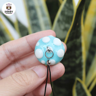 (Đồ Handmade) Dây treo điện thoại NẤM BÁNH BAO - Thép không gỉ