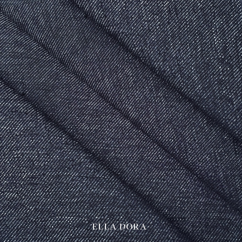 Đầm denim ELLA DORA cổ trụ 1 cúc form ôm thiết kế dáng dài thanh lịch hiện đại [D263]