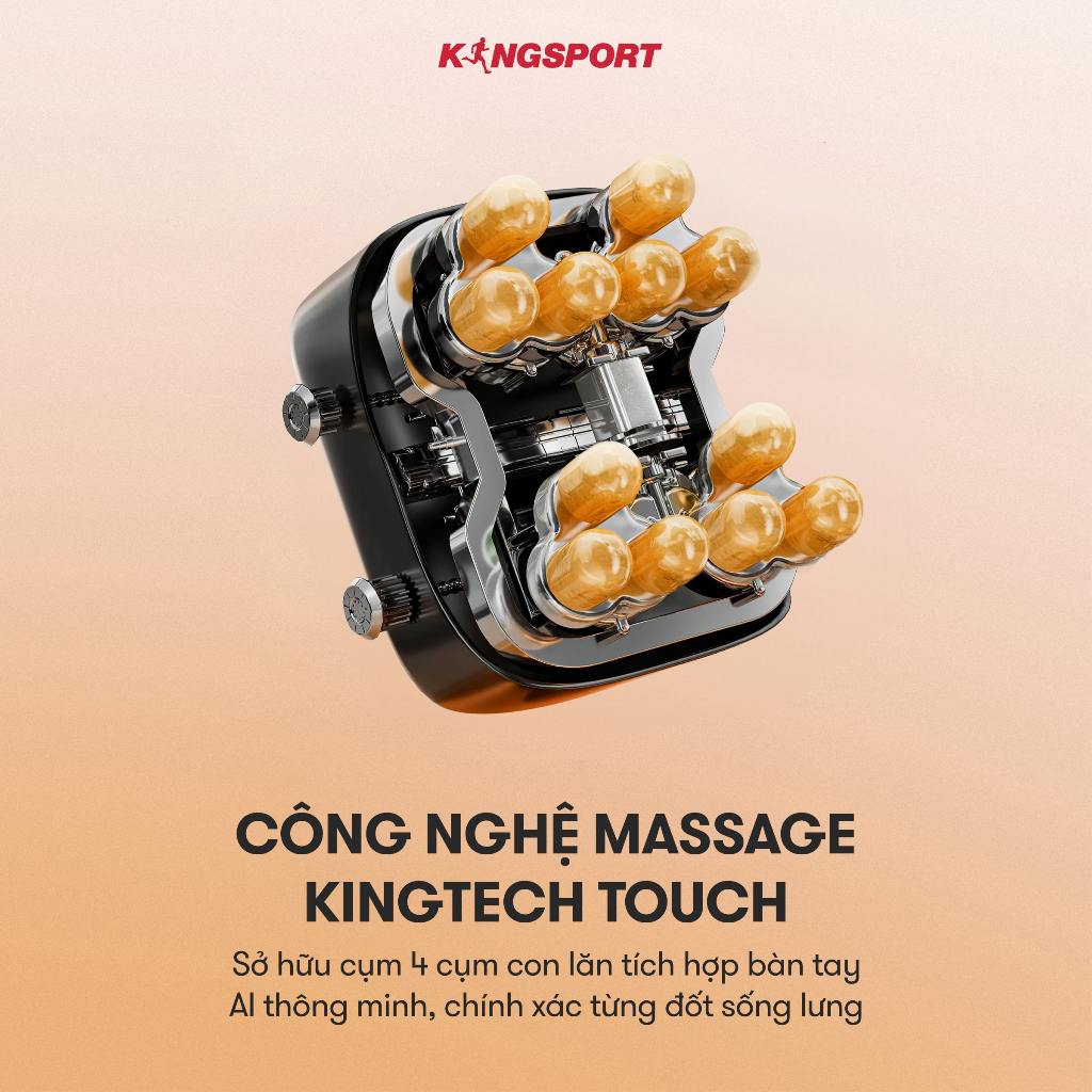 [KOL - CHỈ GIAO MIỀN NAM] Ghế massage KINGSPORT Standard G2 con lăn di chuyển cổ vai, thiết kế hiện đại
