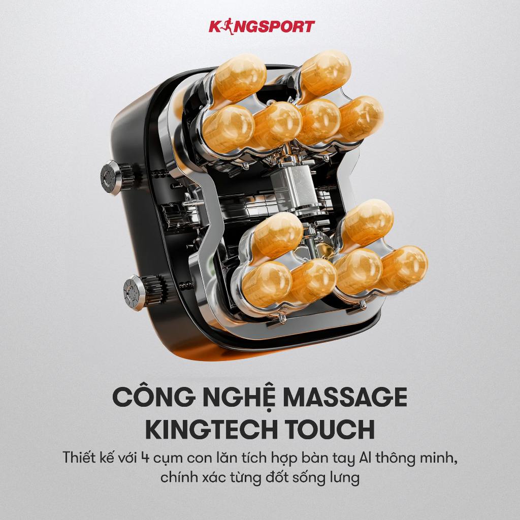 CHỈ GIAO MIỀN NAM | Ghế massage toàn thân KINGSPORT G8 công nghệ làm ấm Warmtech, thiết kế hiện đại