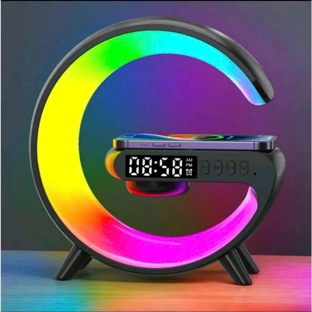Loa Bluetooth Chữ G đa năng màu trắng với đèn LED RGB